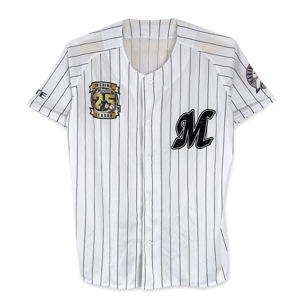 NEW MAJESTIC Japan NPB CHIBA LOTTE MARINES Baseball Jersey BLACK Medium  ISHIKAWA