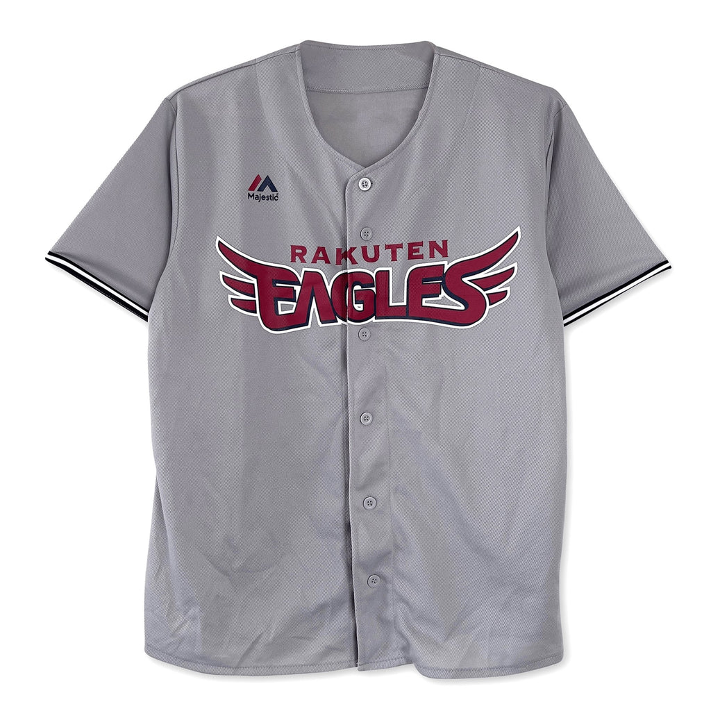 Genuine Japan Baseball Majestic Tohoku Rakuten Eagles Pin Stripe Jersey White L