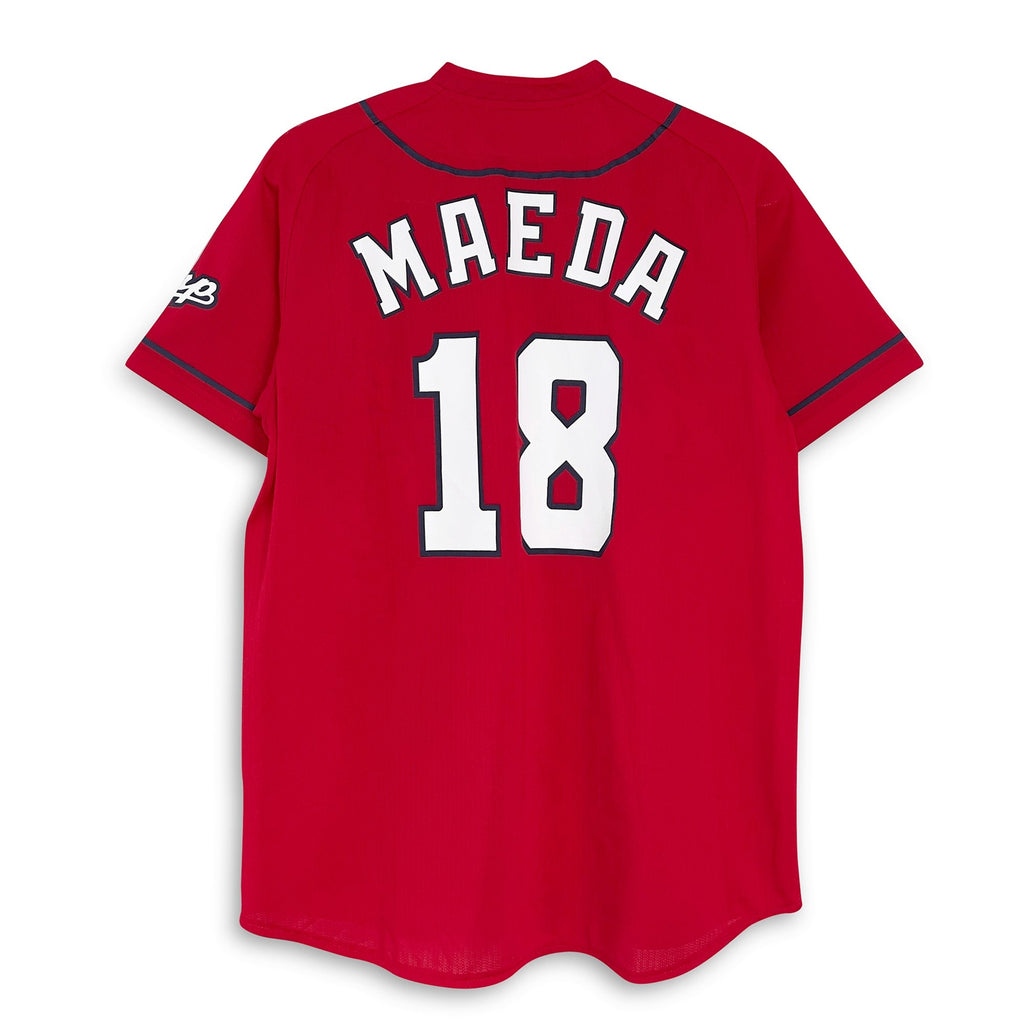 Throwback Kenta Maeda #18 Japan Hiroshima Baseball Jersey White Red All  Sewn