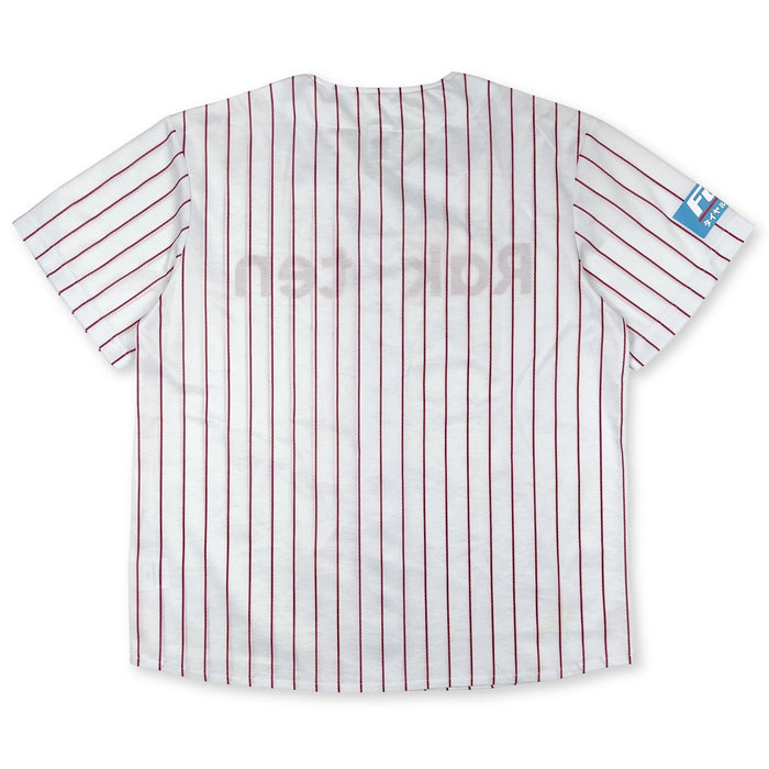 Genuine Japan Baseball Majestic Tohoku Rakuten Eagles Pin Stripe Jersey White - Sugoi JDM