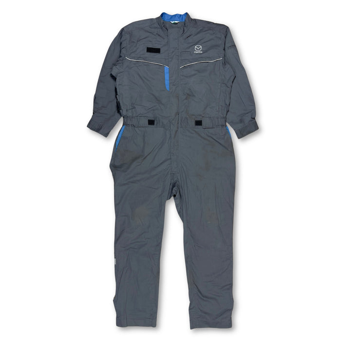 Genuine JDM Japan Mazda Summer Staff Mechanic Coveralls Tsunagi Grey - Sugoi JDM