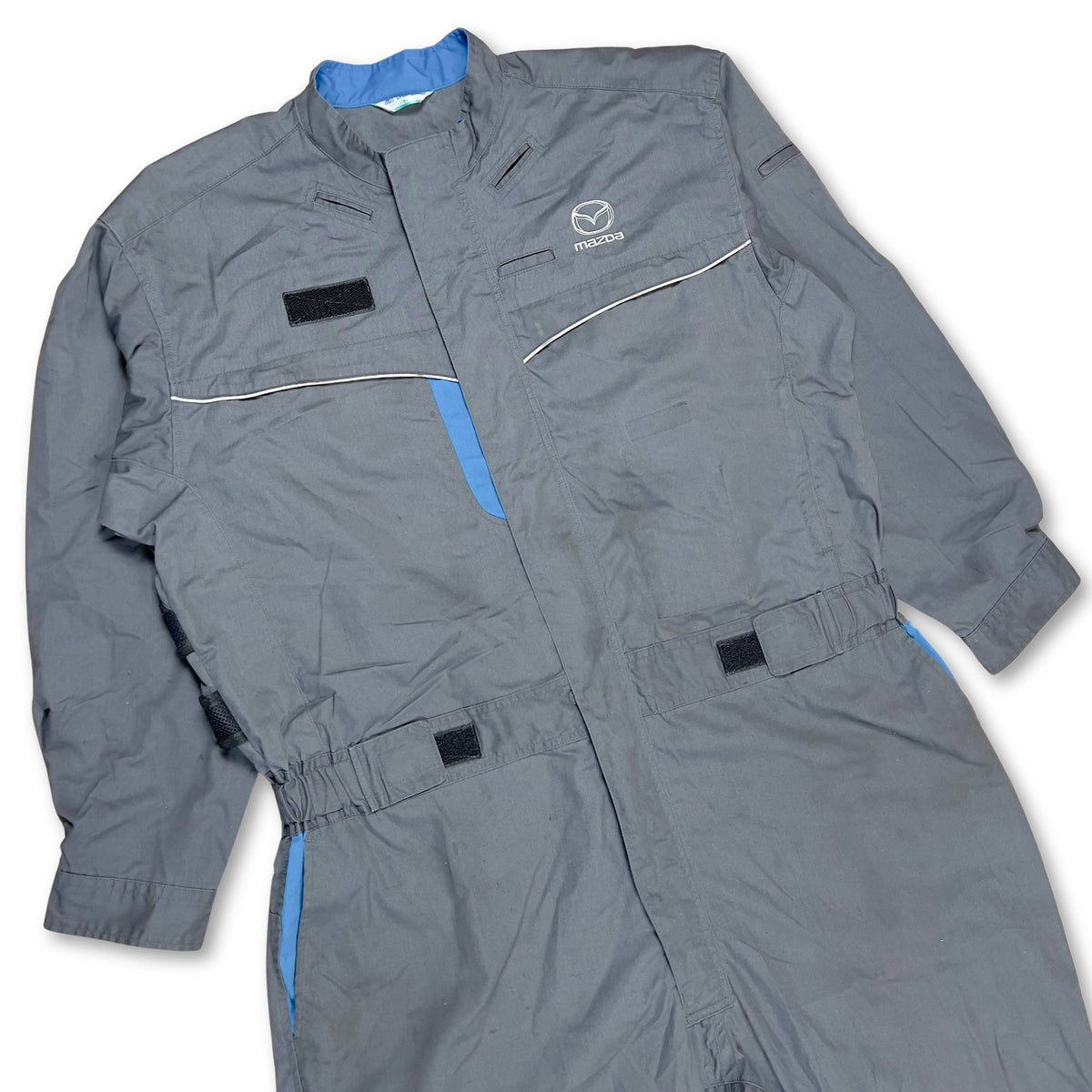 Genuine JDM Japan Mazda Summer Staff Mechanic Coveralls Tsunagi Grey - Sugoi JDM