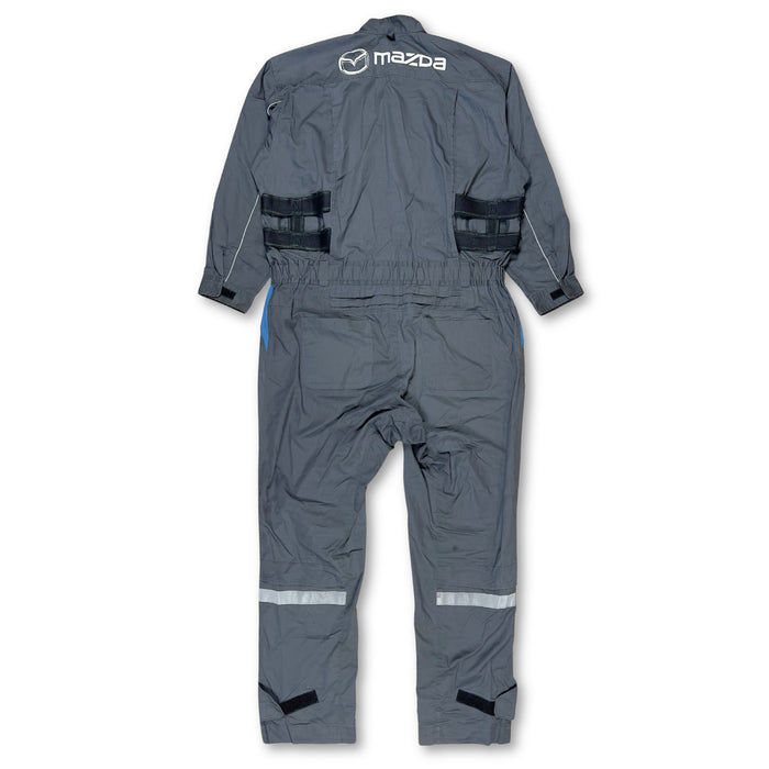 Genuine JDM Japan Mazda Summer Staff Mechanic Coveralls Tsunagi Grey - Sugoi JDM