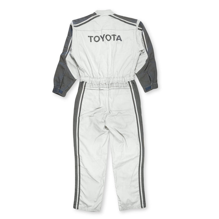 Genuine JDM Japan Retro Toyota Tecno Coveralls Mechanic Suite Tsunagi Grey - Sugoi JDM