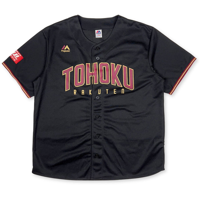 Genuine Majestic Japan Baseball Tohoku Rakuten Eagles Jersey Black V.1 - Sugoi JDM