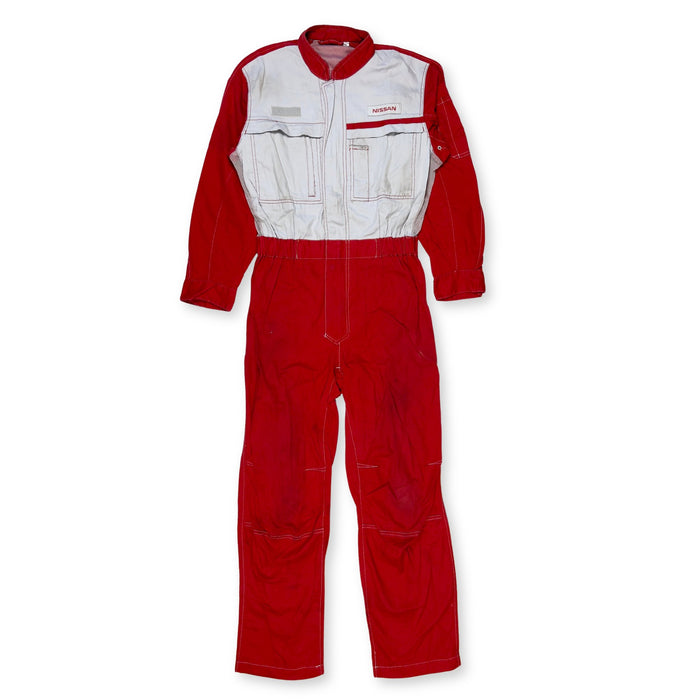 Genuine Retro Japan JDM Nissan Tsunagi Mechanics Jumpsuit Coverall Uniform Red - Sugoi JDM