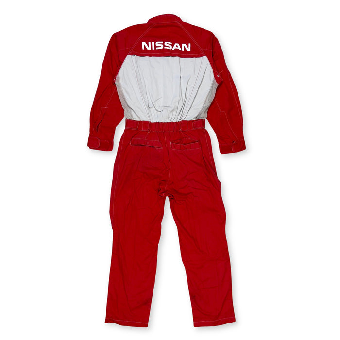 Genuine Retro Japan JDM Nissan Tsunagi Mechanics Jumpsuit Coverall Uniform Red - Sugoi JDM