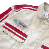 Genuine Retro Japan JDM Toyota Kobe Summer Jumpsuit Coveralls Tsunagi Red - Sugoi JDM