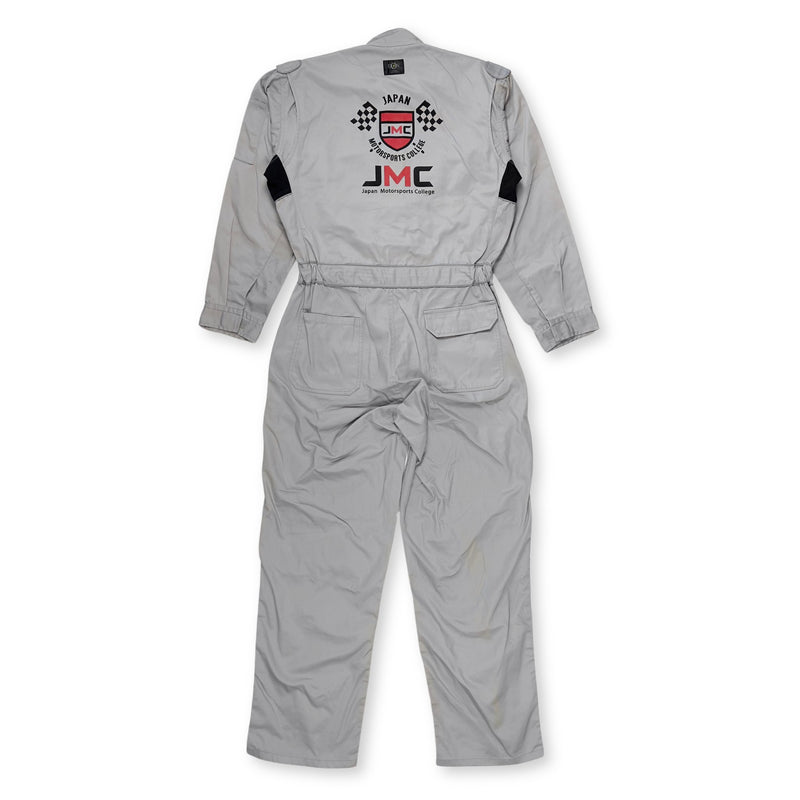 Genuine Retro JDM Japan Motorsports College JMC Coveralls Tsunagi Grey - Sugoi JDM