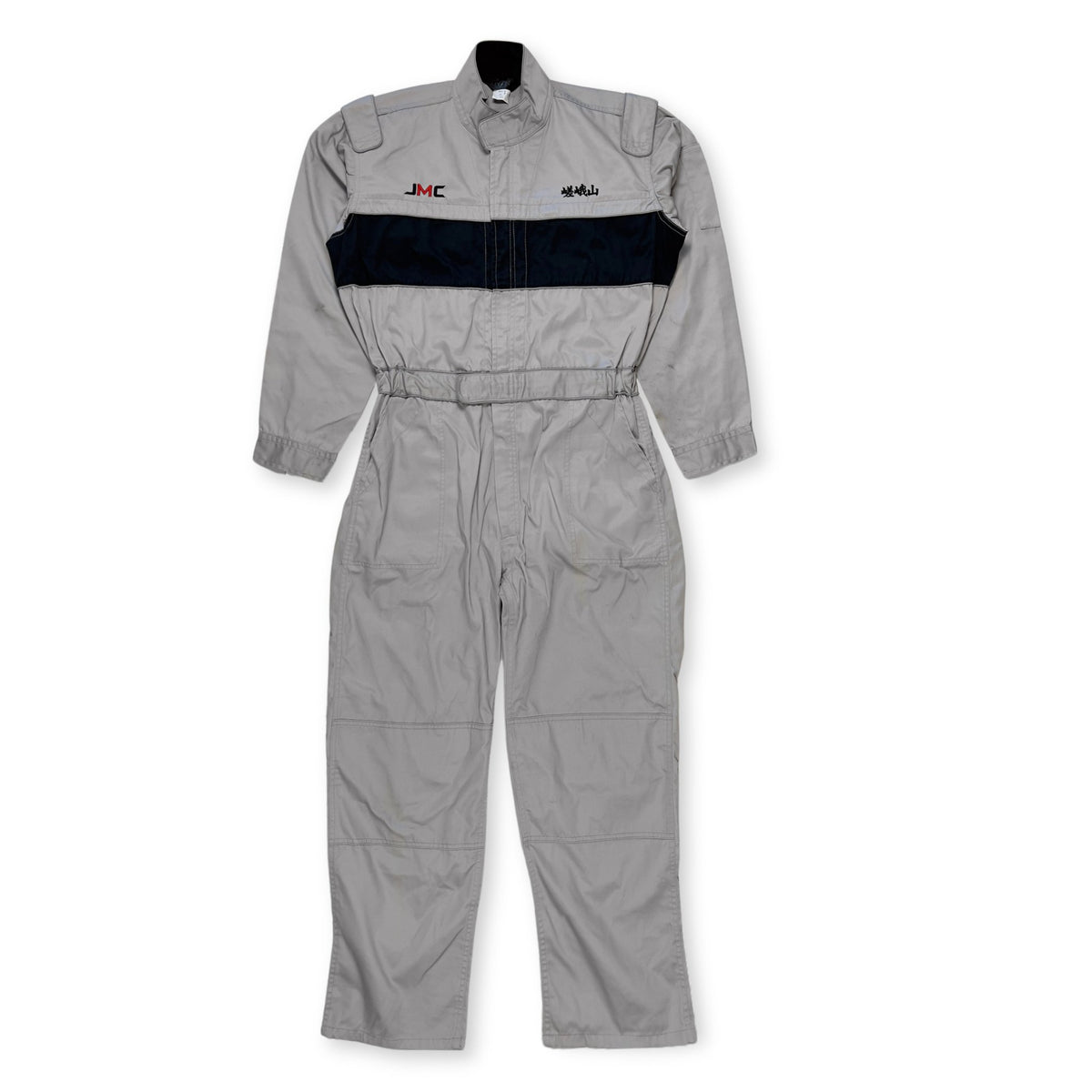 Genuine Retro JDM Japan Motorsports College JMC Coveralls Tsunagi Grey - Sugoi JDM