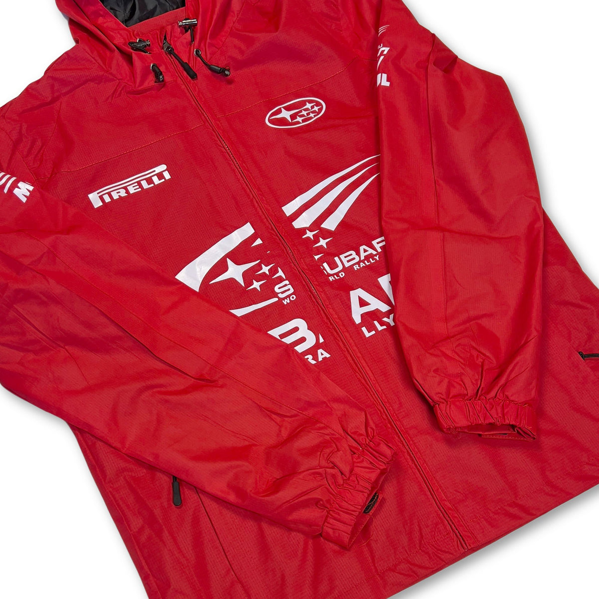 Genuine Subaru STi Motul WRC World Rally Team Staff Pit Crew Jacket Red - Sugoi JDM