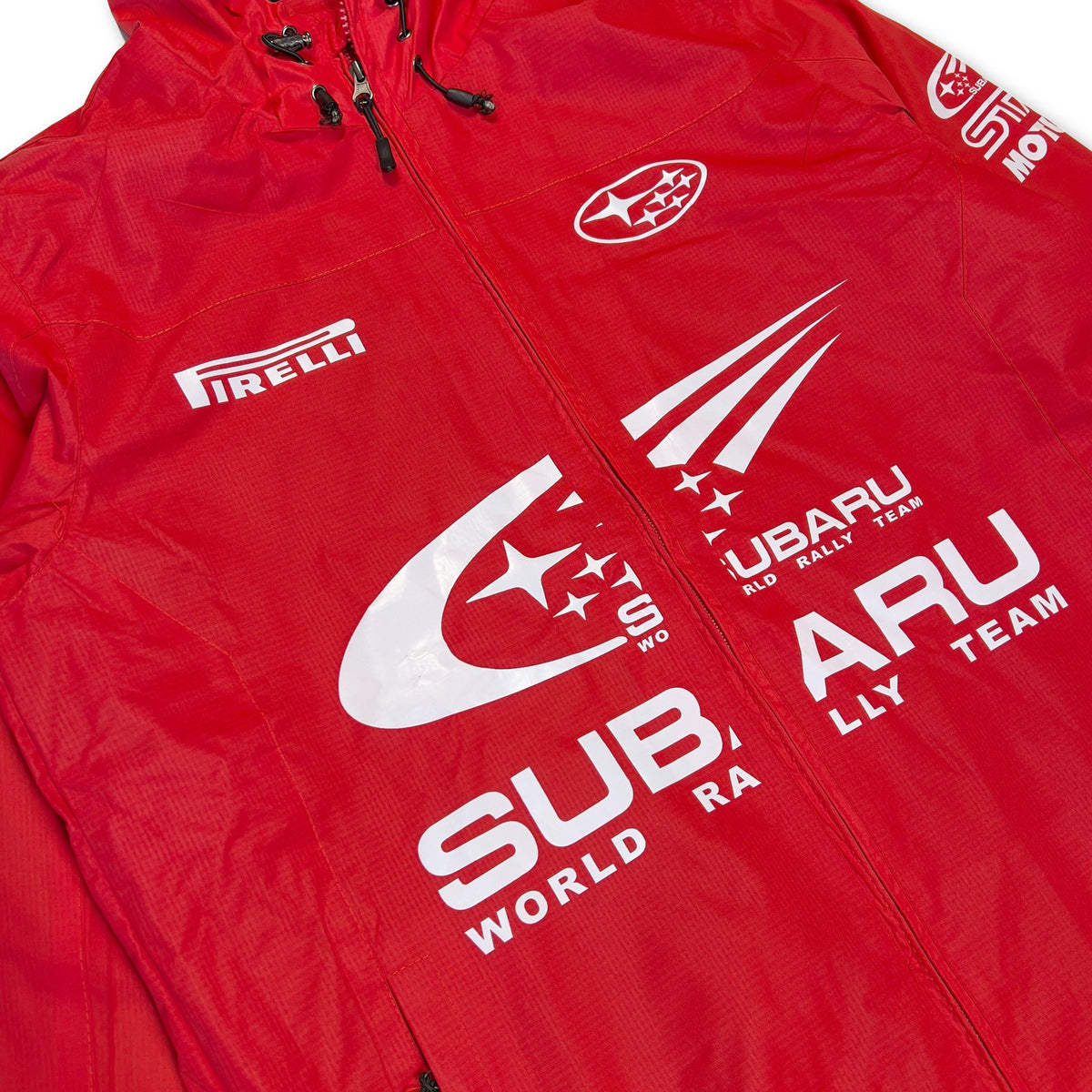 Genuine Subaru STi Motul WRC World Rally Team Staff Pit Crew Jacket Red - Sugoi JDM