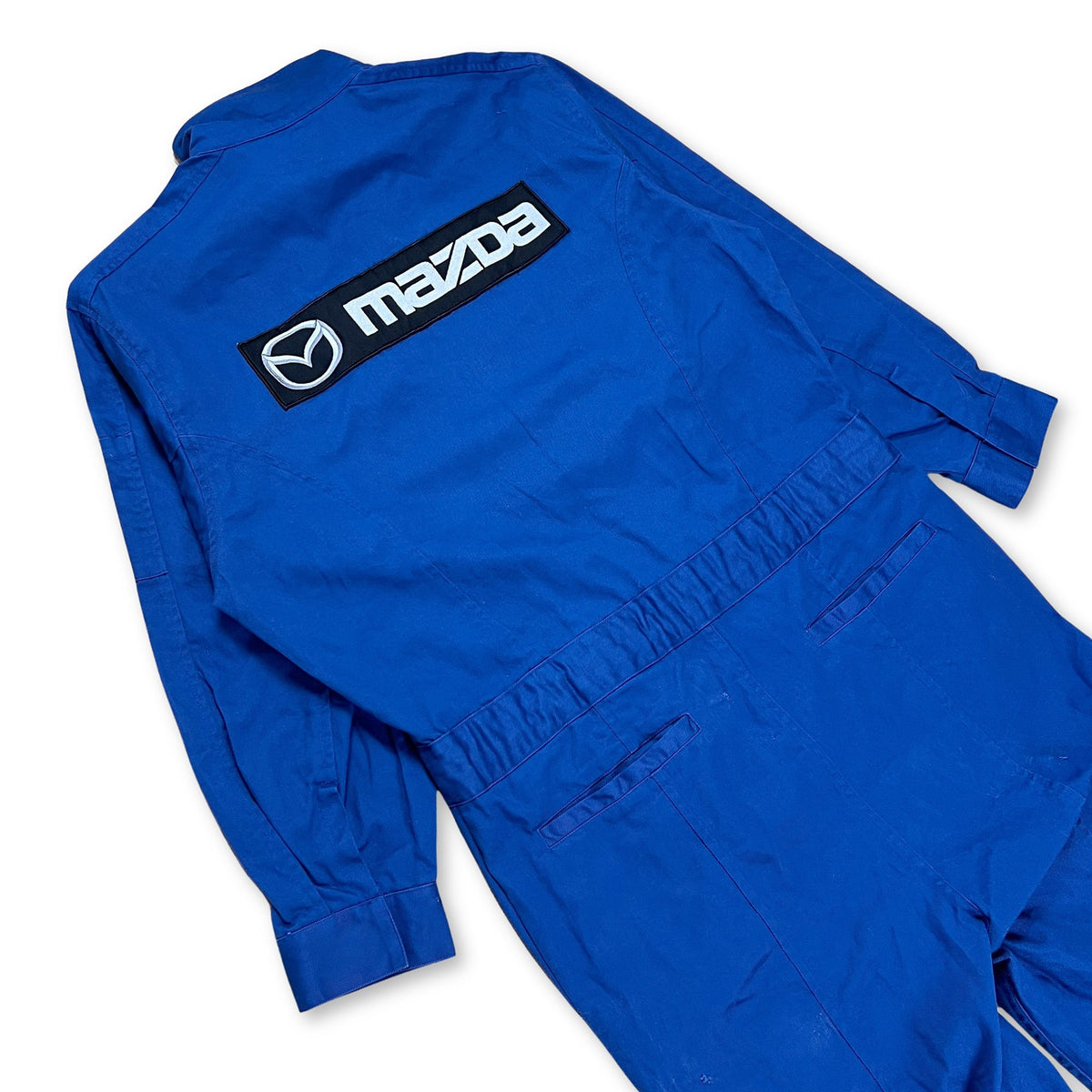 JAPAN JDM Showa Era 1980s Mazda Heavy Duty Mechanic Coveralls Tsunagi Blue - Sugoi JDM