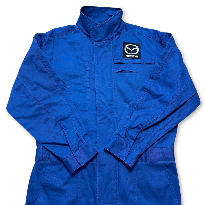 JAPAN JDM Showa Era 1980s Mazda Heavy Duty Mechanic Coveralls Tsunagi Blue - Sugoi JDM