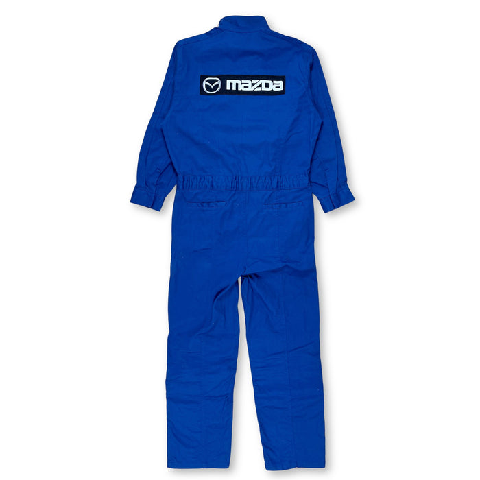 JAPAN JDM Showa Era 1980s Mazda Heavy Duty Mechanic Coveralls Tsunagi Blue - Sugoi JDM