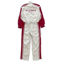 JDM Retro Toyota Tecno Jumpsuit Coveralls Mechanic Suite Tsunagi Red - Sugoi JDM