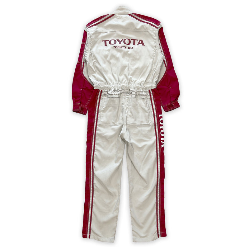 JDM Retro Toyota Tecno Jumpsuit Coveralls Mechanic Suite Tsunagi Red - Sugoi JDM