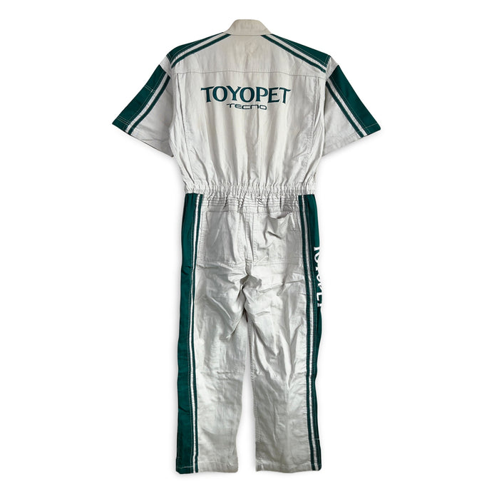 JDM Retro Toyota Toyopet Tecno Staff Short Sleeve Coveralls Tsunagi Green - Sugoi JDM