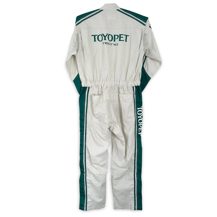 JDM Retro Toyota Toyopet Tecno Summer Coveralls Mechanic Suite Tsunagi Green - Sugoi JDM