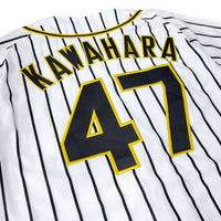 Mizuno Japan NPB Hanshin Tigers Riku Kawahara Baseball Home Knit Jersey #47 - Sugoi JDM