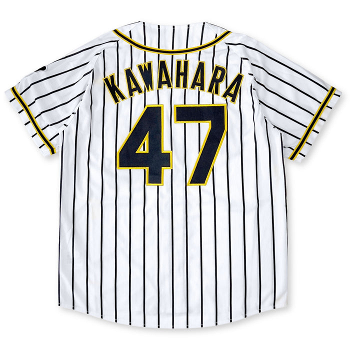 Mizuno Japan NPB Hanshin Tigers Riku Kawahara Baseball Home Knit Jersey #47 - Sugoi JDM