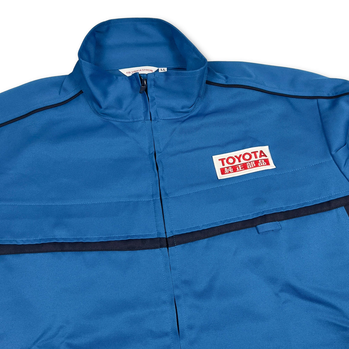 New Genuine Retro Japan JDM Toyota Genuine Parts Work Jacket Blue - Sugoi JDM