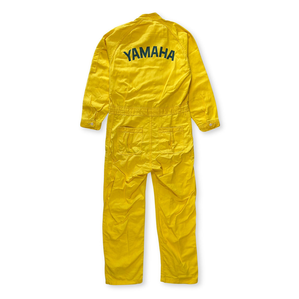 New Genuine Showa Era JDM Japan Yamaha Mechanic Tsunagi Coveralls Yellow - Sugoi JDM