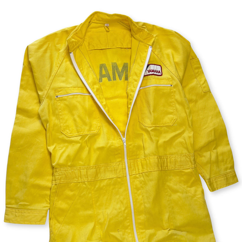 New Genuine Showa Era JDM Japan Yamaha Mechanic Tsunagi Coveralls Yellow - Sugoi JDM