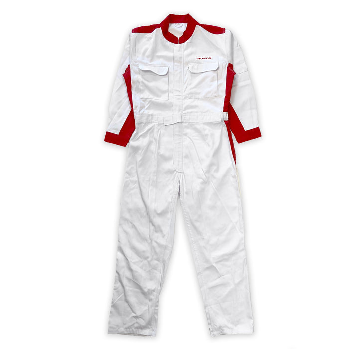 New JDM Japan Honda Technical College Kansai Mechanic Coveralls Tsunagi Red - Sugoi JDM