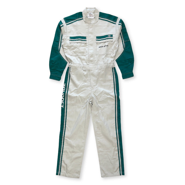 New JDM Retro Toyota Toyopet Tecno Mechanic Tsunagi Coveralls Green - Sugoi JDM