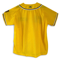 New Official Mizuno Retro NPB Japan Hanshin Tigers Fan Club Baseball Knit Jersey Black Yellow - Sugoi JDM