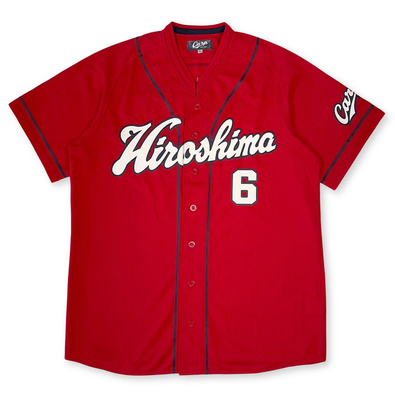 New Official Retro NPB Japan Hiroshima Carp Baseball Jersey Eishen Soyogi #16 - Sugoi JDM