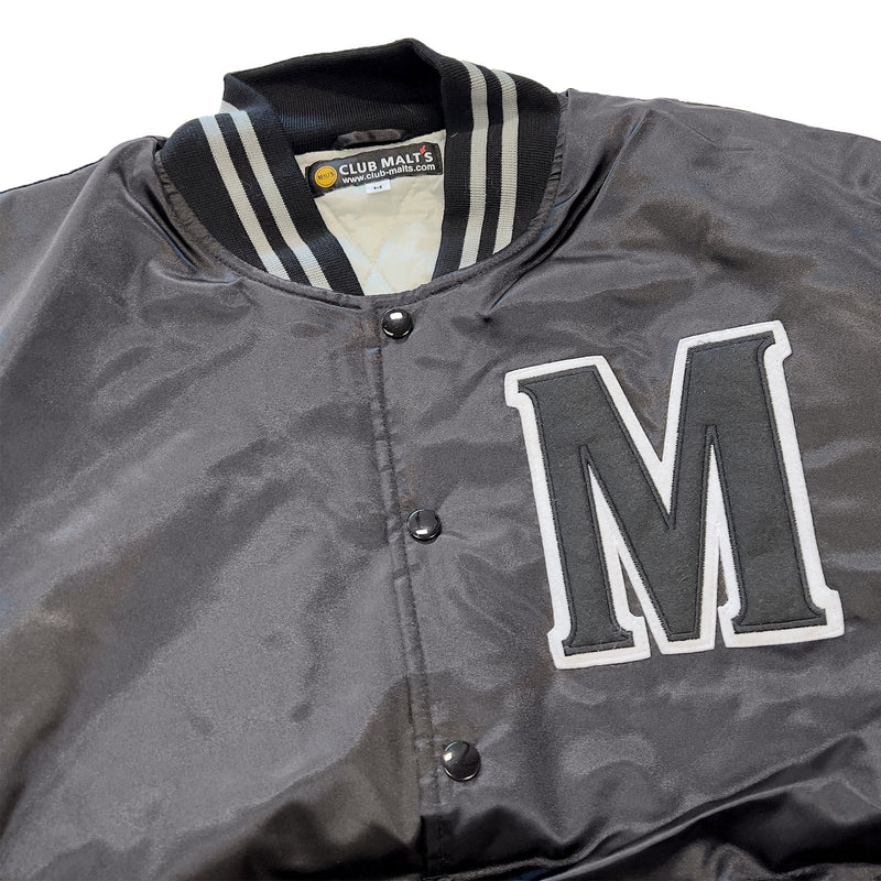 New Retro Japan JDM Suntory Club Malts Baseball Varsity Jacket Black - Sugoi JDM