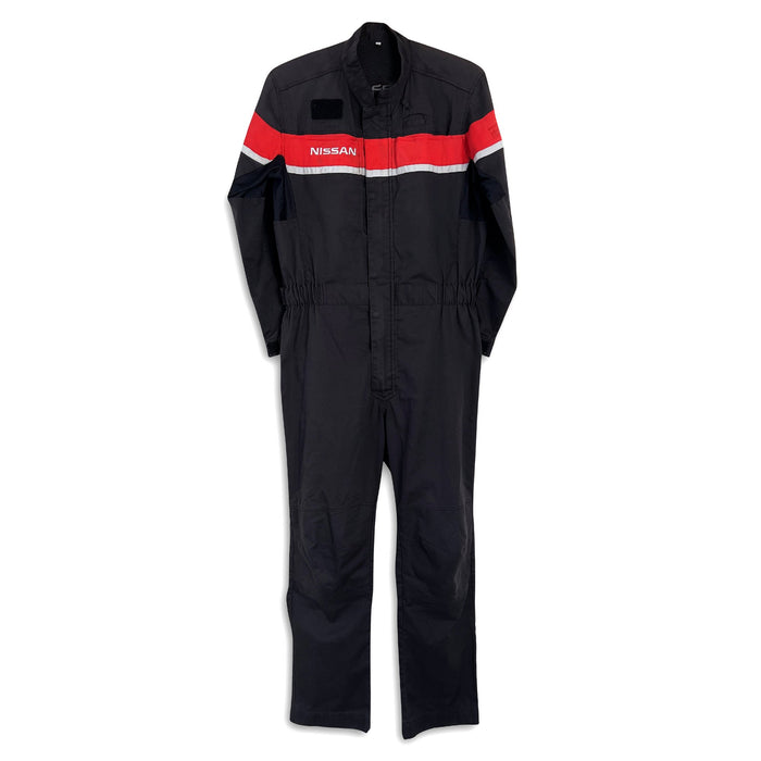 New Retro Japan Nissan Pitwork Summer Tsunagi Mechanics Coverall Black - Sugoi JDM