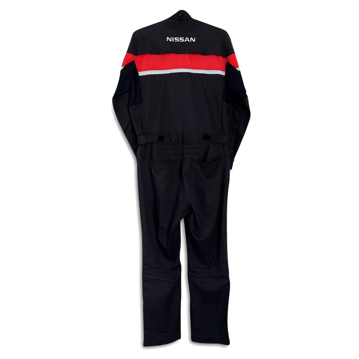 New Retro Japan Nissan Pitwork Summer Tsunagi Mechanics Coverall Black - Sugoi JDM