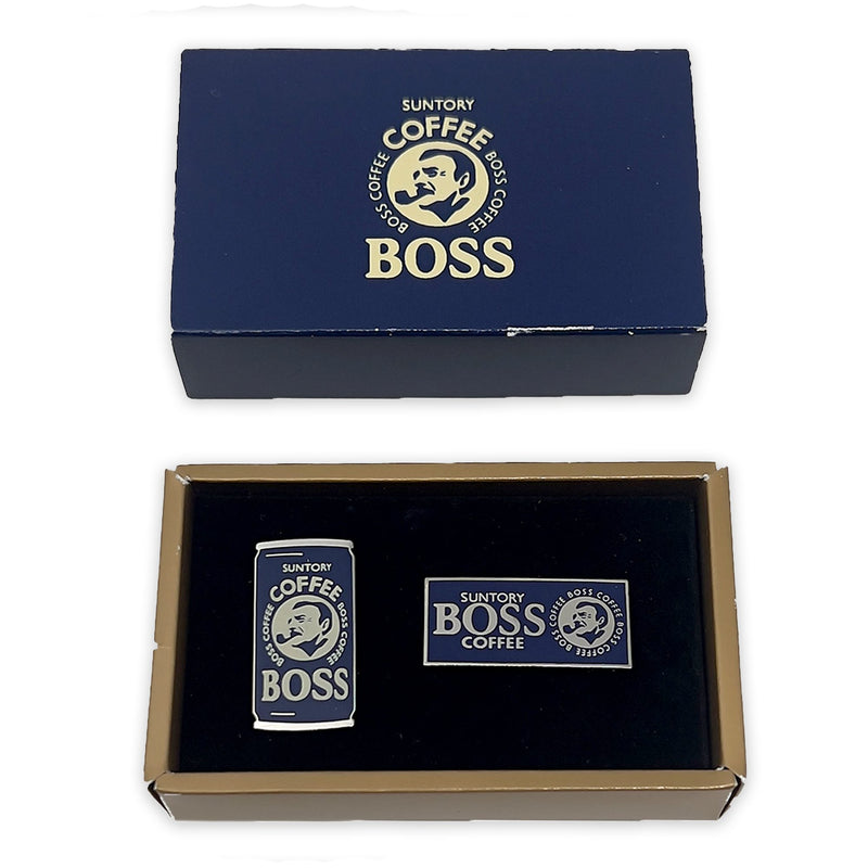 New Vintage Suntory Not For Sale Promotional Boss Coffee Pin Set - Sugoi JDM