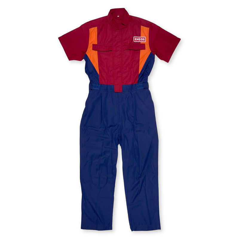 New Women's JDM Eneos Oil Short Sleeve Jumpsuit Coveralls Tsunagi Mechanic Suite - Sugoi JDM