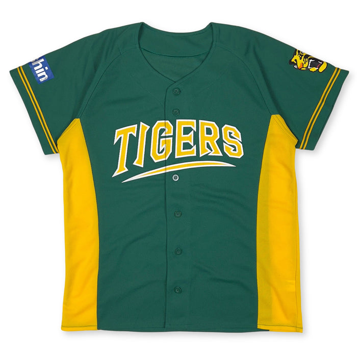 Official Retro Japan Hanshin Tigers Baseball Fan Club Summer Light Jersey Green - Sugoi JDM