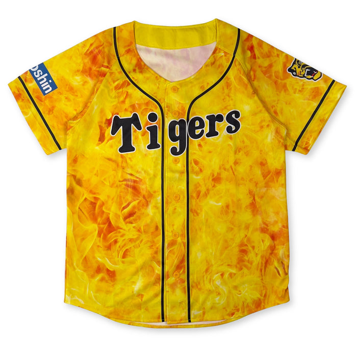 Official Retro NPB Japan Hanshin Tigers Baseball Club Flame Light Jersey - Sugoi JDM