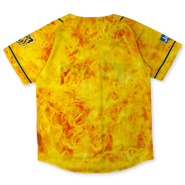 Official Retro NPB Japan Hanshin Tigers Baseball Club Flame Light Jersey - Sugoi JDM