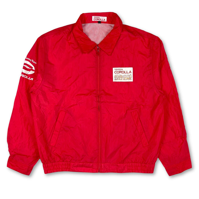 Retro Japan JDM Toyota Corolla Uniform Windbreaker Jacket Red - Sugoi JDM