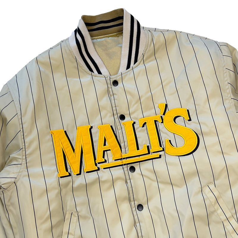 Retro Japan Suntory Reversible Malts Baseball Team Stadium Varsity Jacket Gold - Sugoi JDM