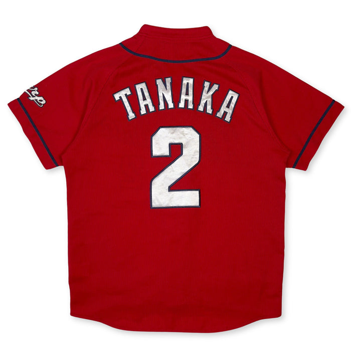 Retro NPB Japan Hiroshima Carp Baseball Knit Jersey Kosuke Tanaka Red - Sugoi JDM