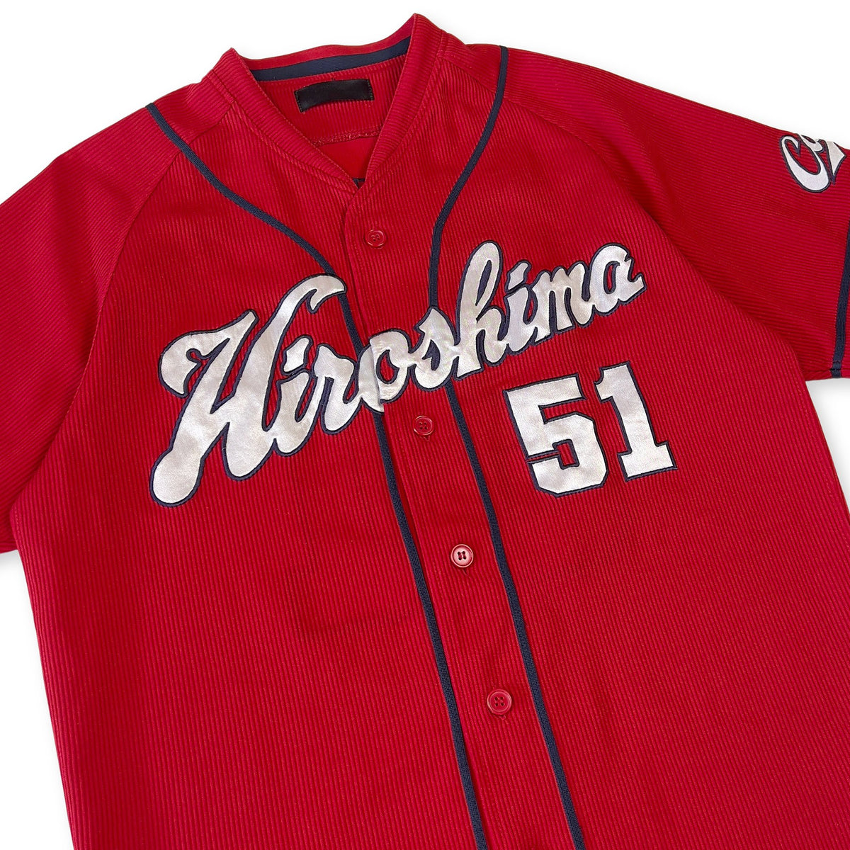 Retro NPB Japan Hiroshima Carp Baseball Knit Jersey Suzuki Seiya #51 Red - Sugoi JDM