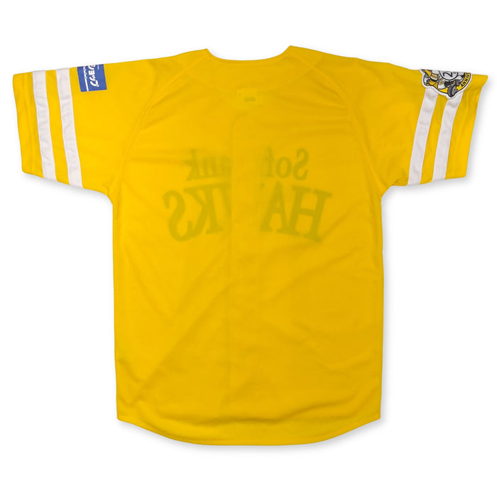 Retro NPB Japan Softbank Hawks 20th 70th Anniversary Baseball Jersey Yellow - Sugoi JDM