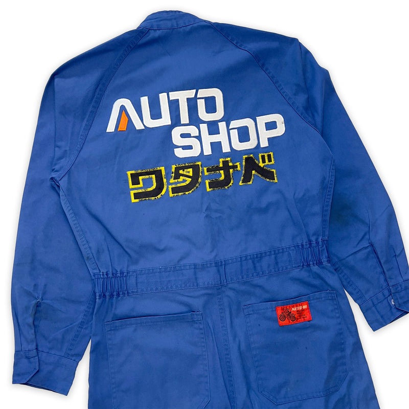 Retro Showa Japan BMW Motorrad Motorcycle Watanabe Coveralls Tsunagi Blue - Sugoi JDM