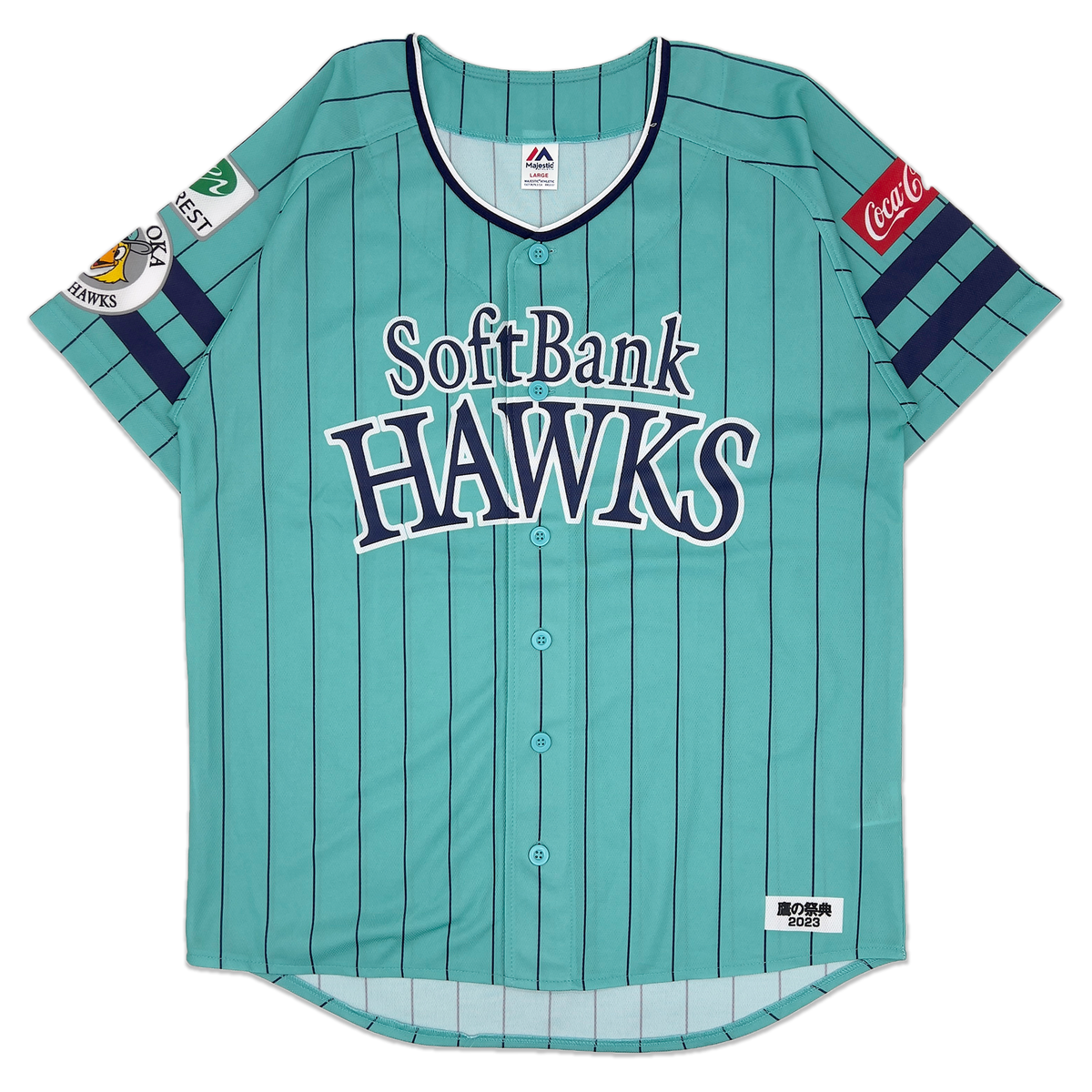 New NPB Majestic Japan Fukuoka Softbank Hawks Baseball Jersey 2023 Blue