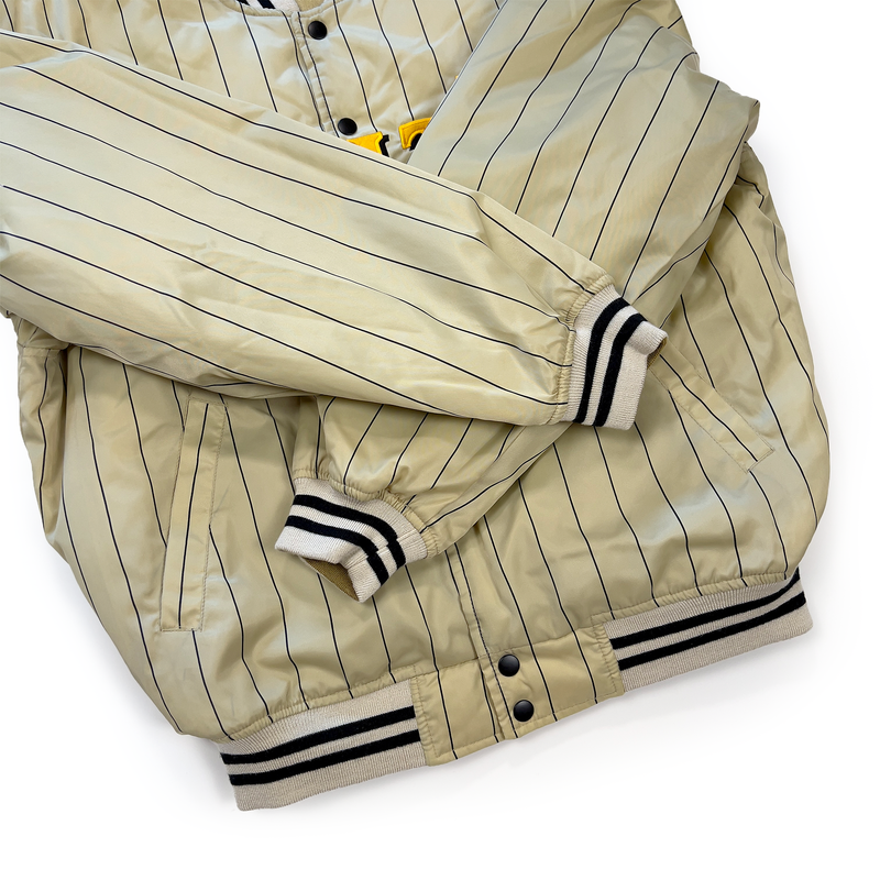 Retro Japan Suntory Reversible Malts Baseball Pin Stripe Stadium Varsity Jacket