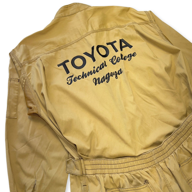 Vintage JDM Japan Toyota Technical College Nagoya Coveralls Tsunagi Brown - Sugoi JDM