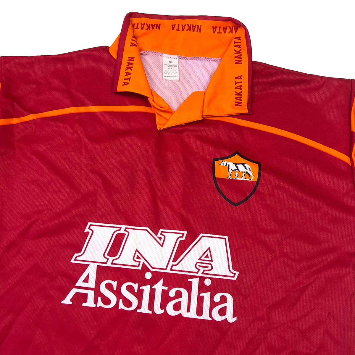 Vintage Premier League Hidetoshi Nakata Ina Assitalia Roma Soccer Fan Jersey - Sugoi JDM